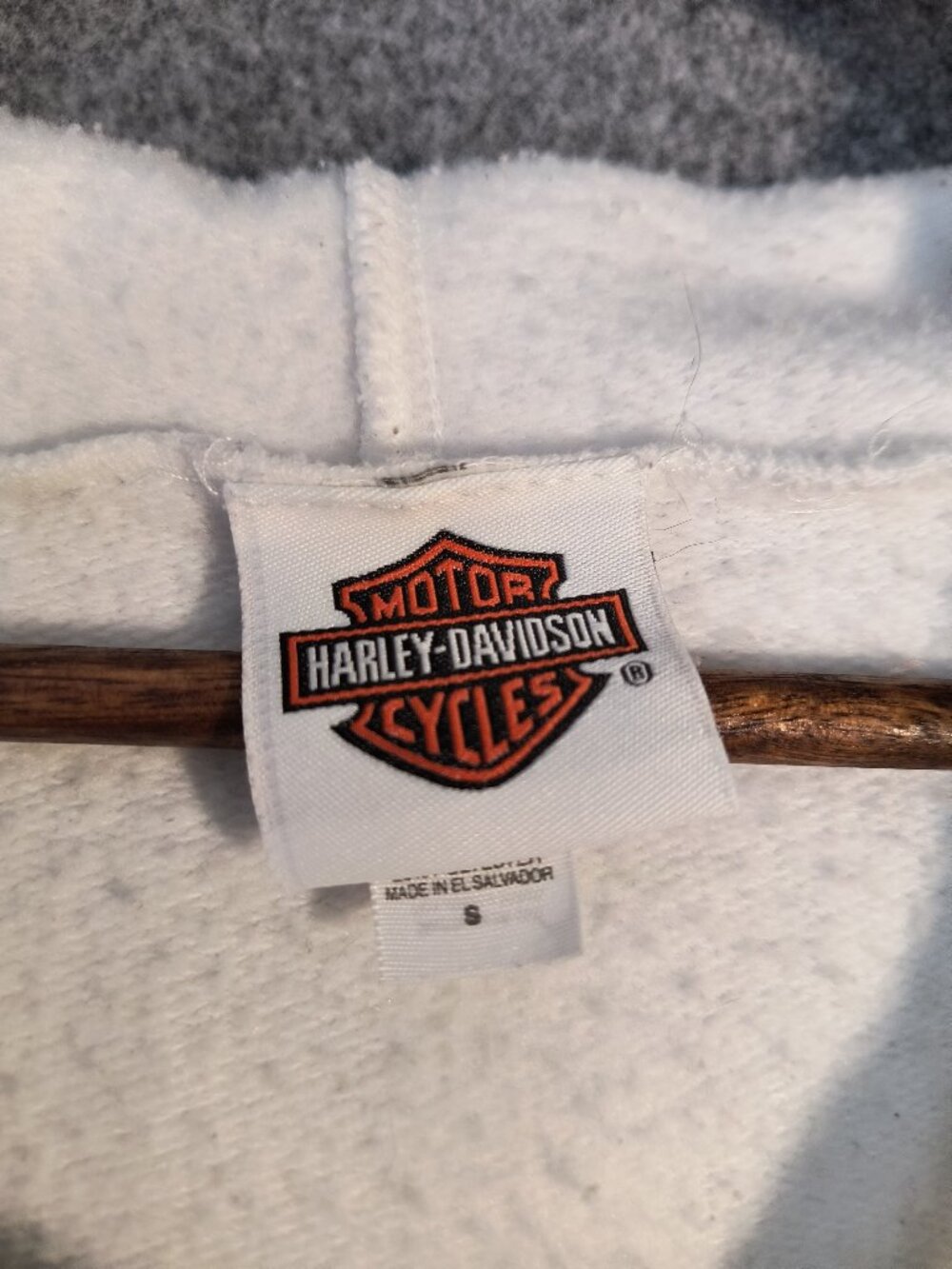 Harley Davidson Women's S White Full Zip Hoodie Blue Springs MO 2007 Sweatshirt - Picture 7 of 8